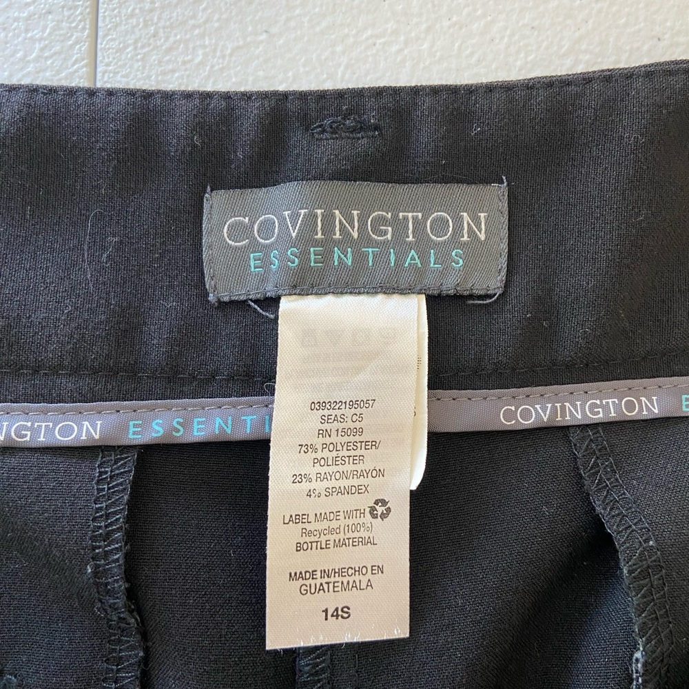 Nwot Covington Essentials Women’s Solid Black Fla… - image 5